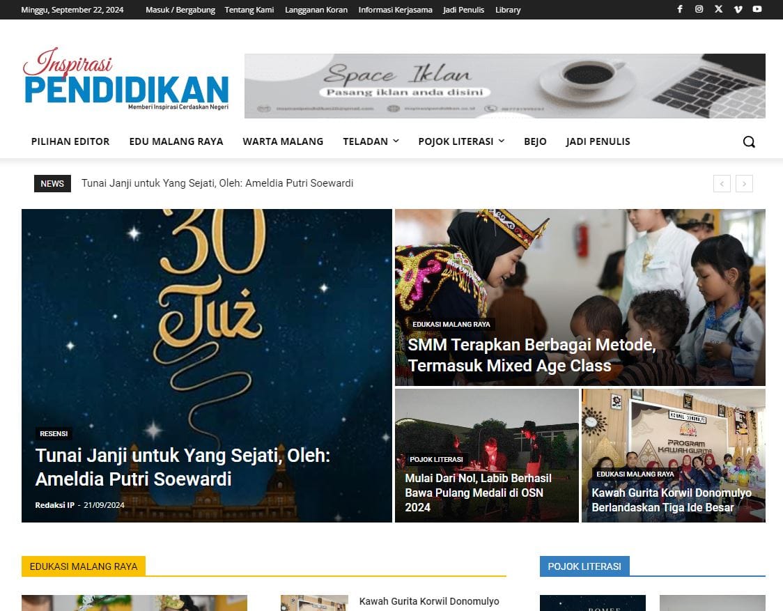 Website Media Online Tabloid Inspirasi Pendidikan