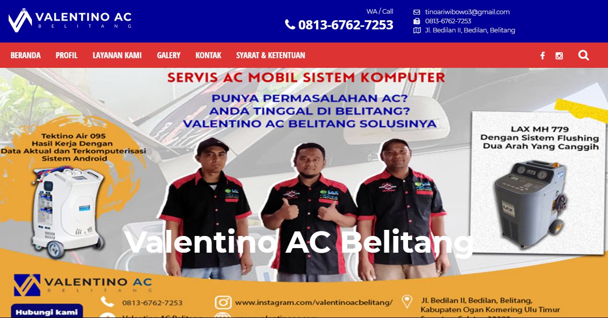 Website Company Profil Bengkel AC Belitang Kabupaten Ogan Komering Ulu Timur, Provinsi Sumatera Selatan
