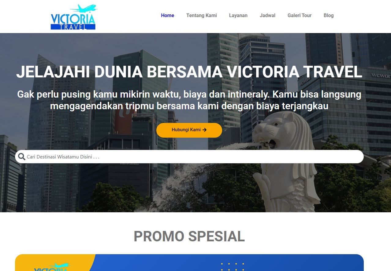 Website Tour Victoria Travel