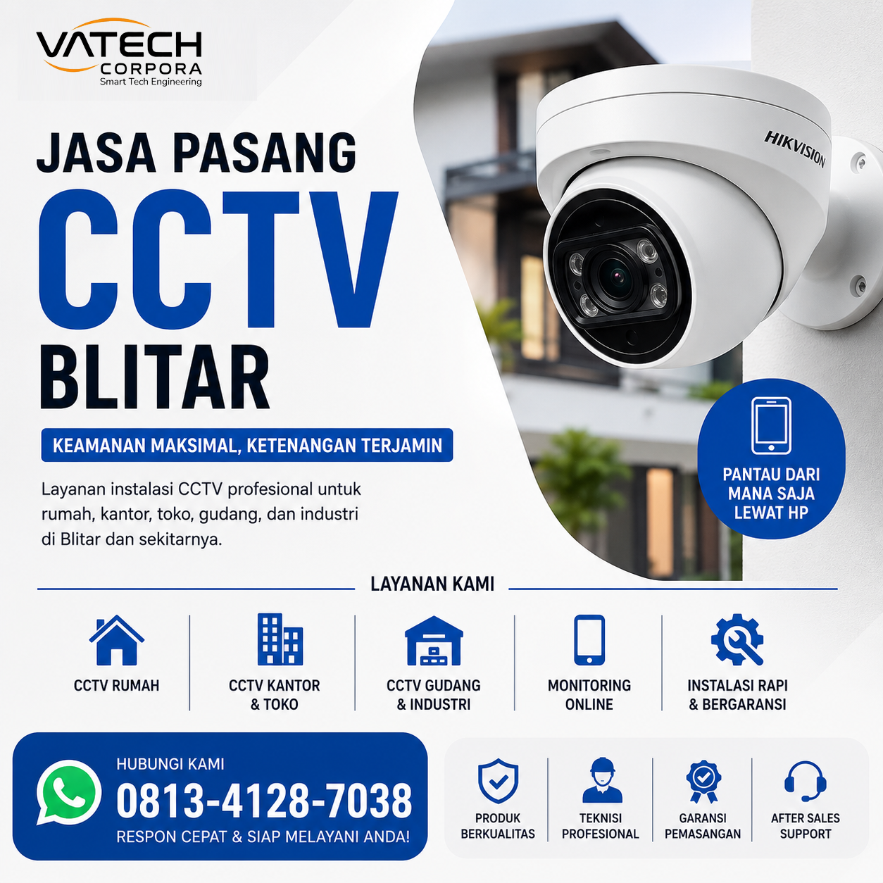 Jasa Pasang CCTV Blitar Profesional untuk Rumah, Kantor, Toko