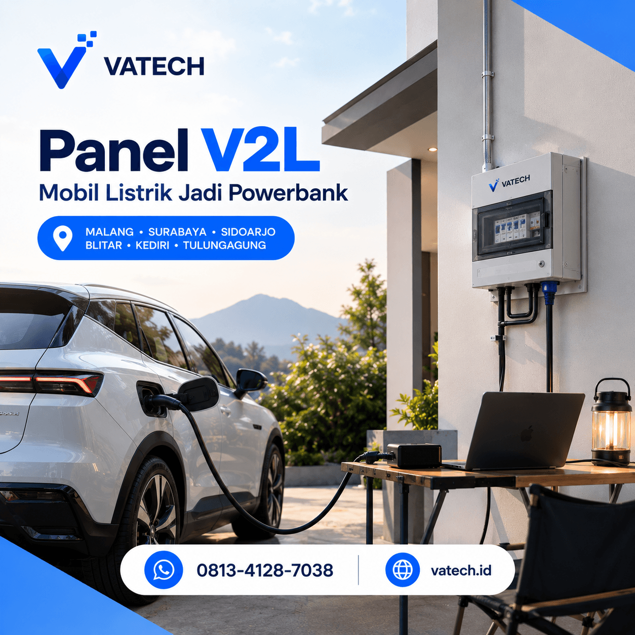 Jasa Pemasangan Panel V2L Mobil Listrik Jadi Powerbank