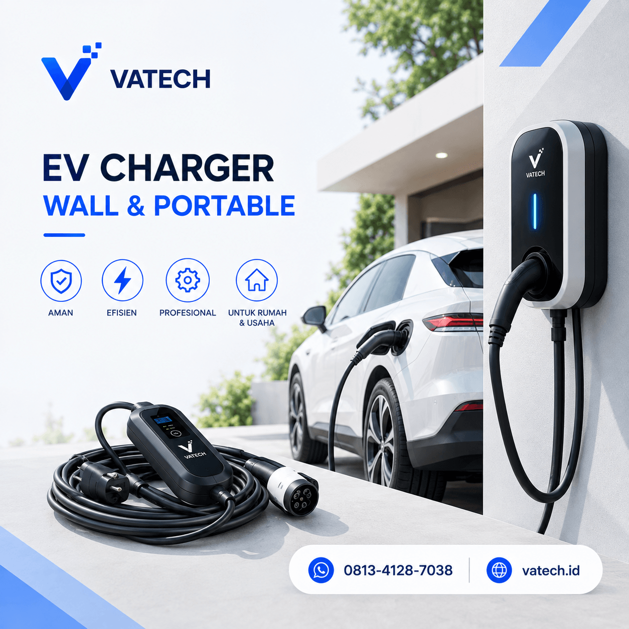 Jasa Instalasi EV Wall Charger & Portable Charger Surabaya